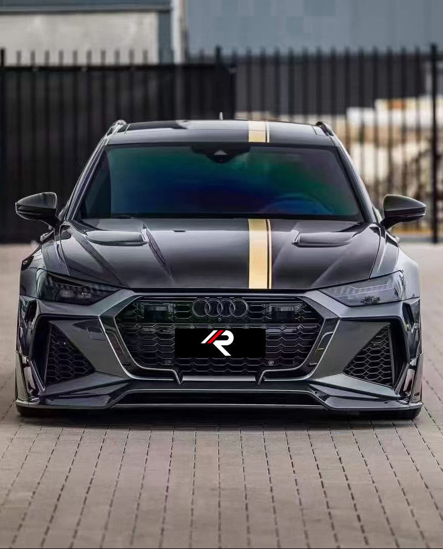 Aero Republic M Style Hood for Audi RS6 C8 2020-ON Dry Pre-preg Carbon Fiber / FRP