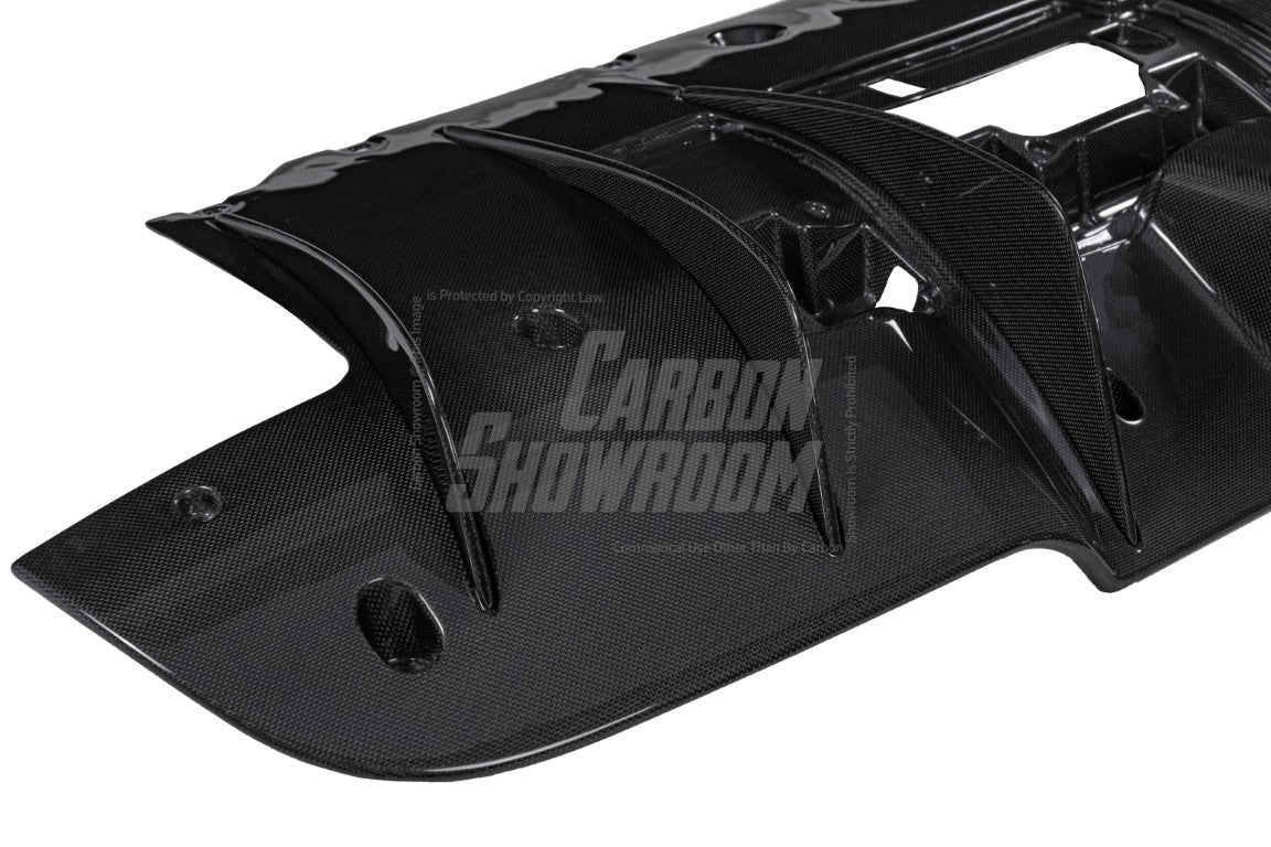 Aero Republic OEM 1:1 Style Replacement Rear Diffuser for Ferrari 488 GTB & Spider Dry Pre-preg Carbon Fiber