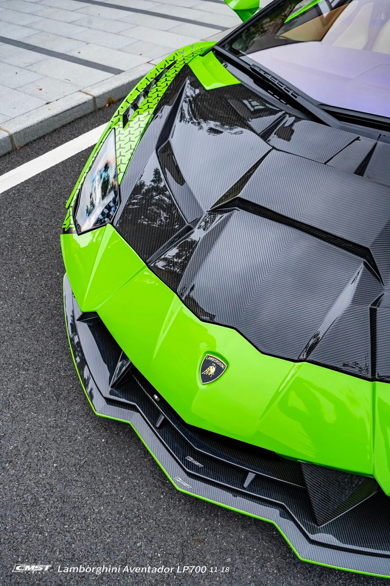 CMST Tuning Front Bumper & Lip for Lamborghini Aventador LP700 LP720 S LP740 2012-2023 Dry Pre-Preg Carbon Fiber / FRP