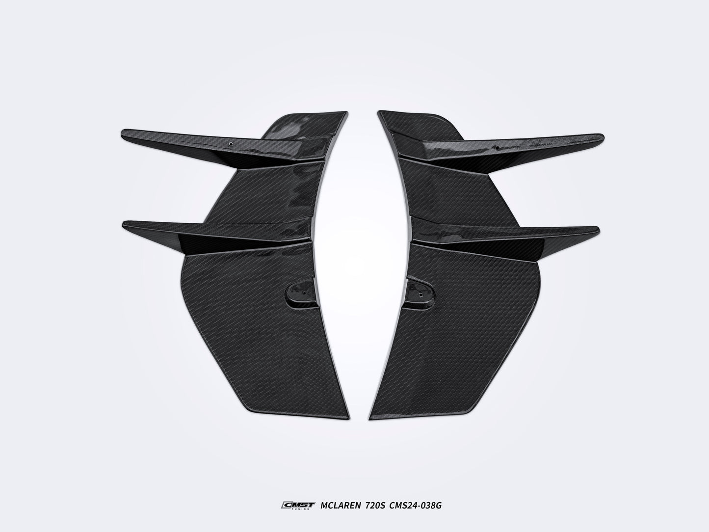 CMST Tuning Rear Bumper Side Valences for McLaren 720S 2018-2023 Dry Pre-preg Carbon Fiber / FRP