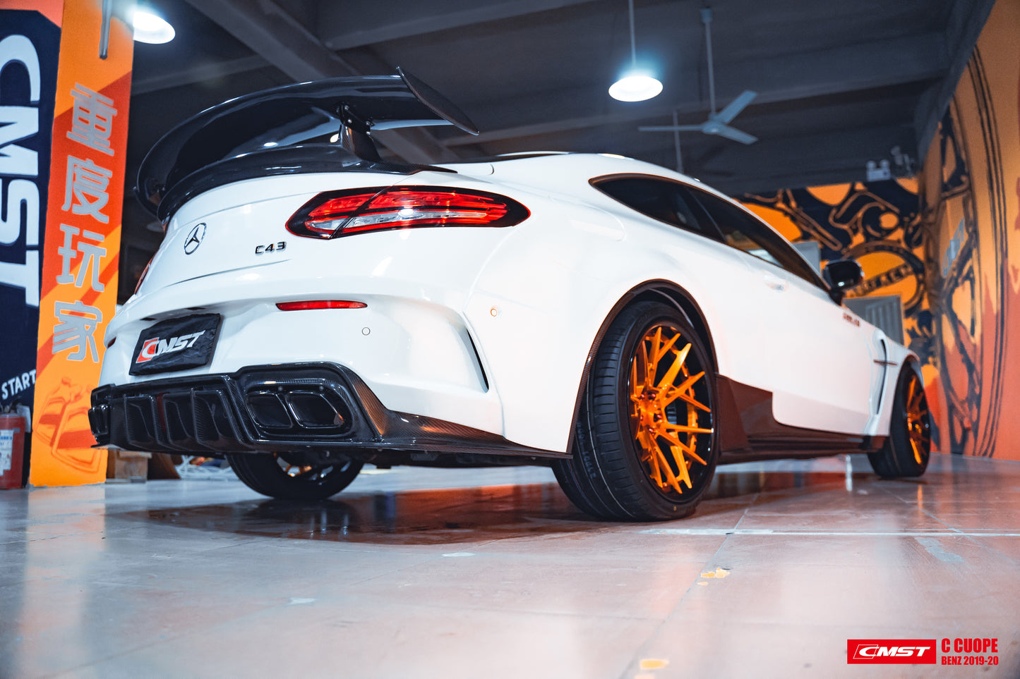 CMST Tuning Rear Bumper & Diffuser for Mercedes Benz C-Class C63S C63 C43 AMG C300 W205 2016-2022 Carbon Fiber/FRP