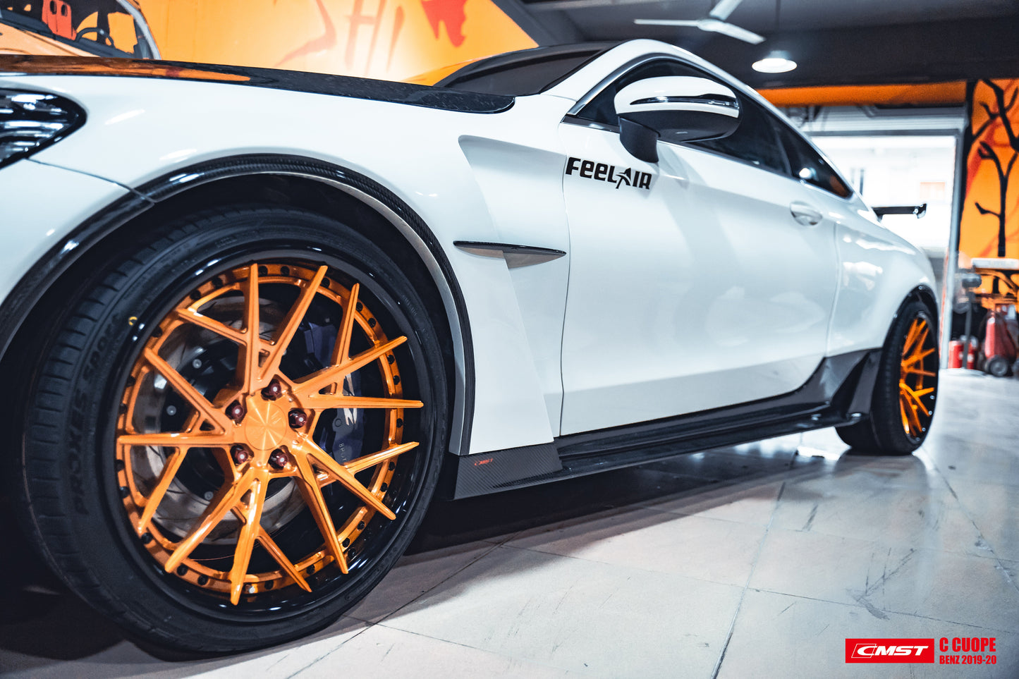 CMST Tuning Side Skirts for Mercedes Benz C-Class C43 AMG C300 W205 2016-2022 Carbon Fiber/FRP
