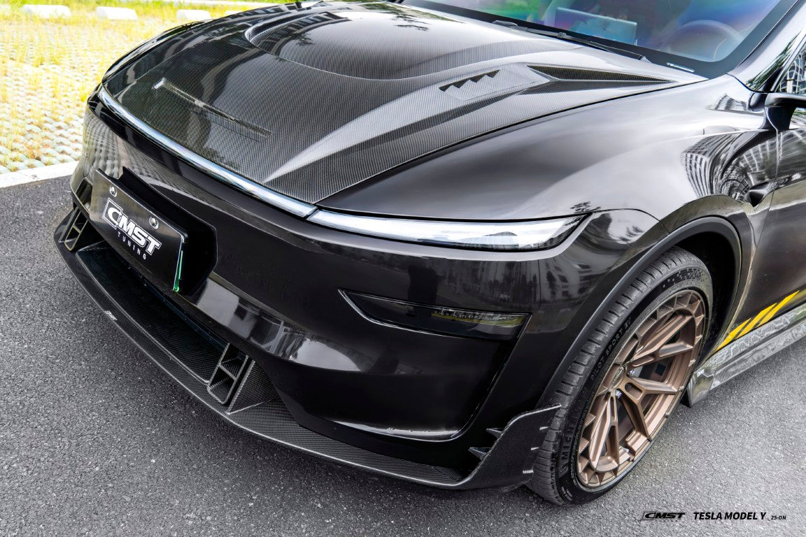 CMST Tuning V2 Front Lip for Tesla Model Y Juniper 2026-ON Carbon Fiber / FRP