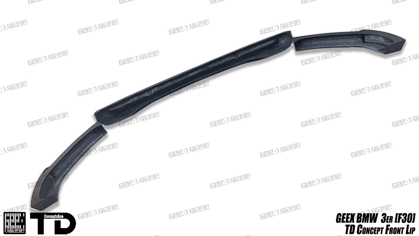 Geex Village V2 Front Bumper Air Diverter Canards & Lip for BMW M Sport 340i 335i F30 2012-2019 Carbon Fiber/FRP
