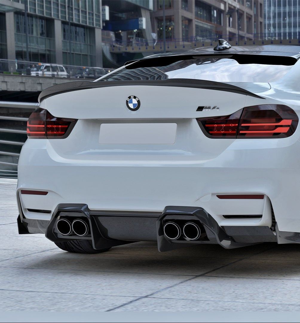 Geex Village Rear Lip Spoiler for BMW 4 Series 440i 435i F32 & M4 F82 Coupe 2014-2020 Carbon Fiber