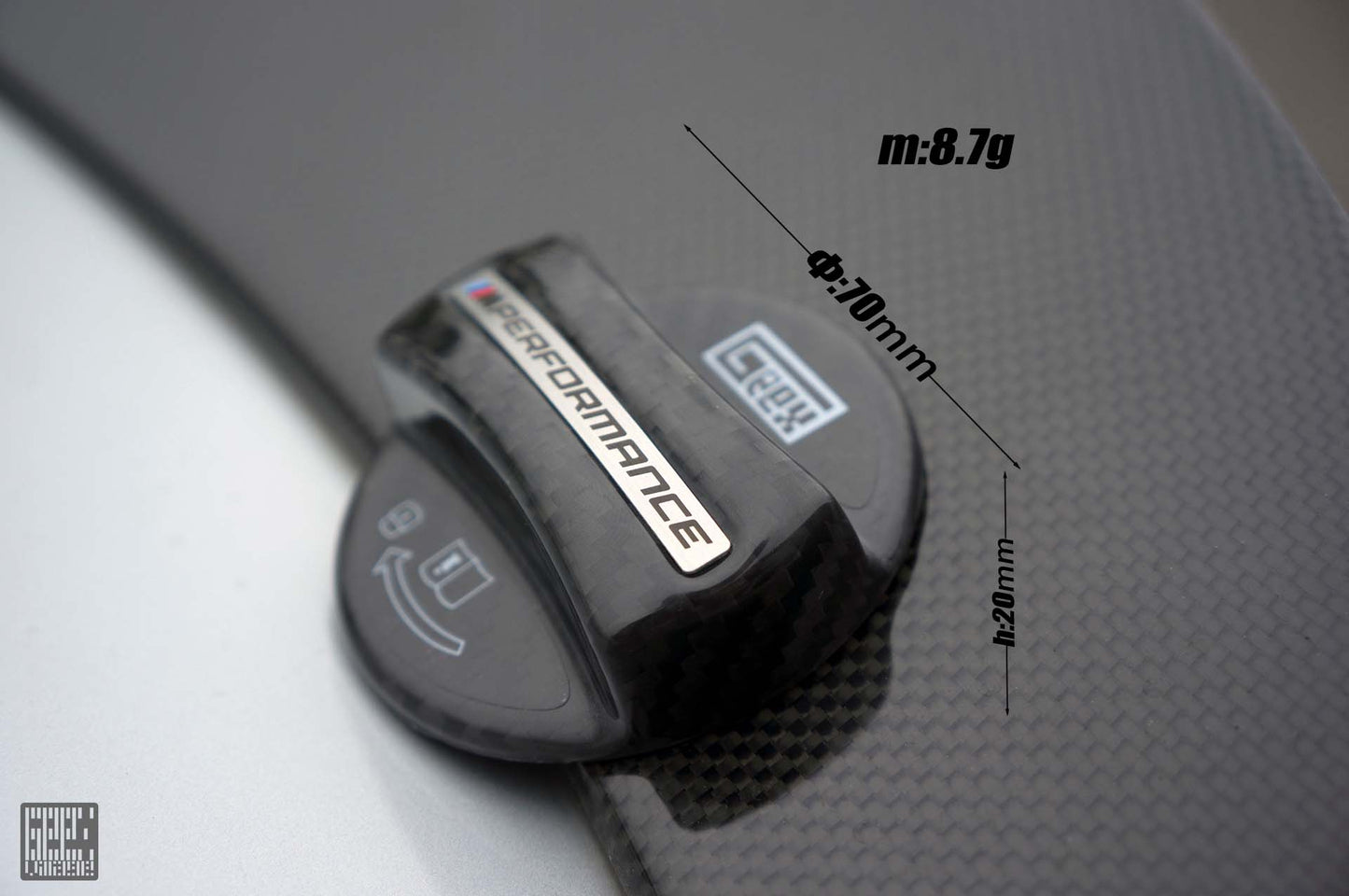 Geex Village MP M Performance Style Fuel Filler Cap for BMW 4 Series Gran Coupe G26 2022-ON Carbon Fiber