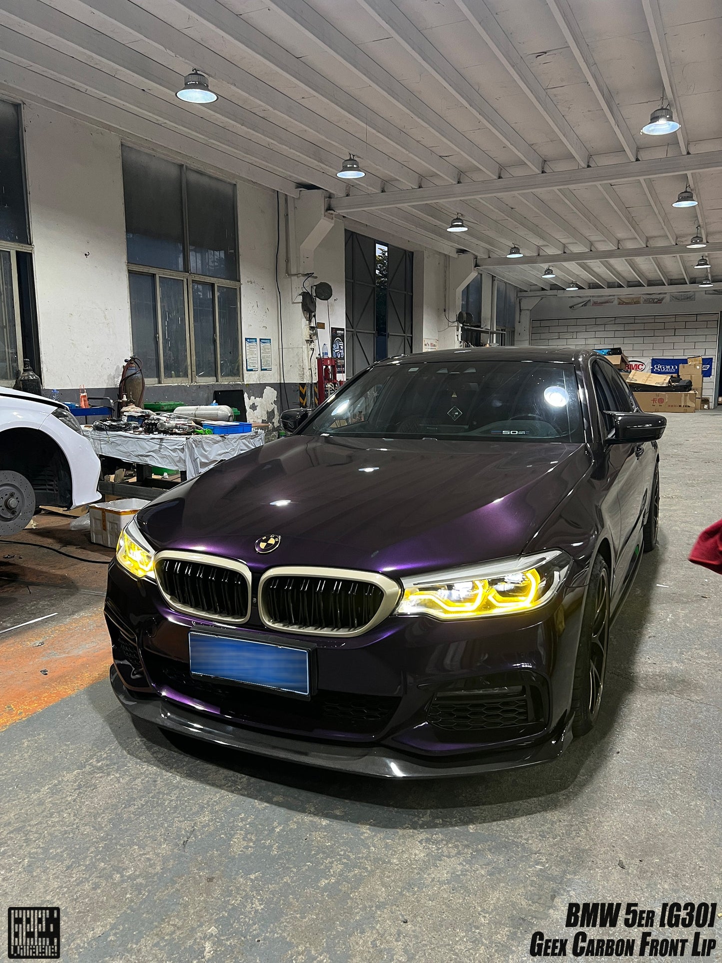 Geex Village Front Lip for BMW 5 Series M550 540 530 G30 Pre-LCI 2017-2020 Carbon Fiber