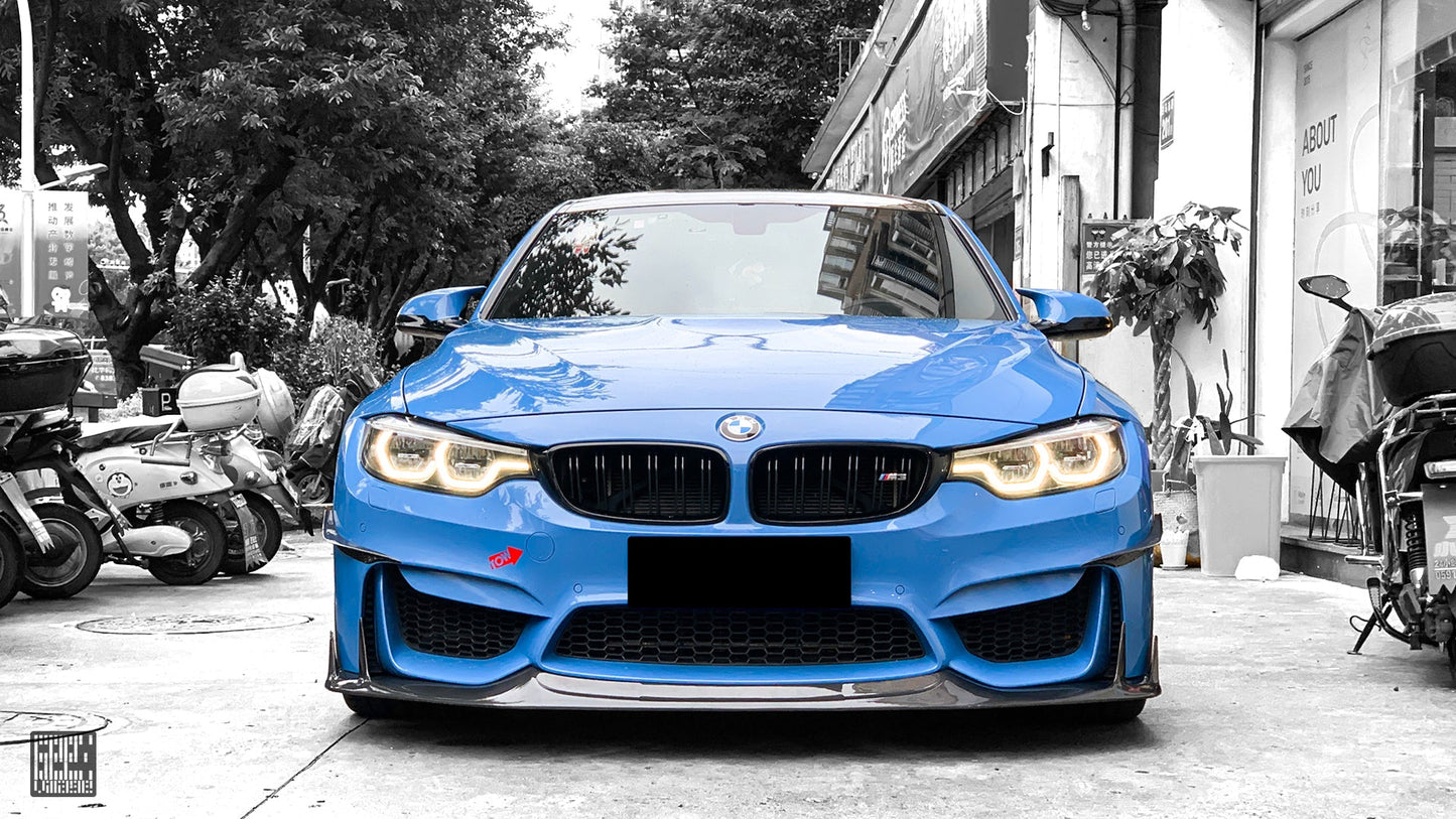 Geex Village Front Lip for BMW M3/C/CS F81 F80 2014-2018 & M4/C/CS F83 F82 2014-2020 Carbon Fiber