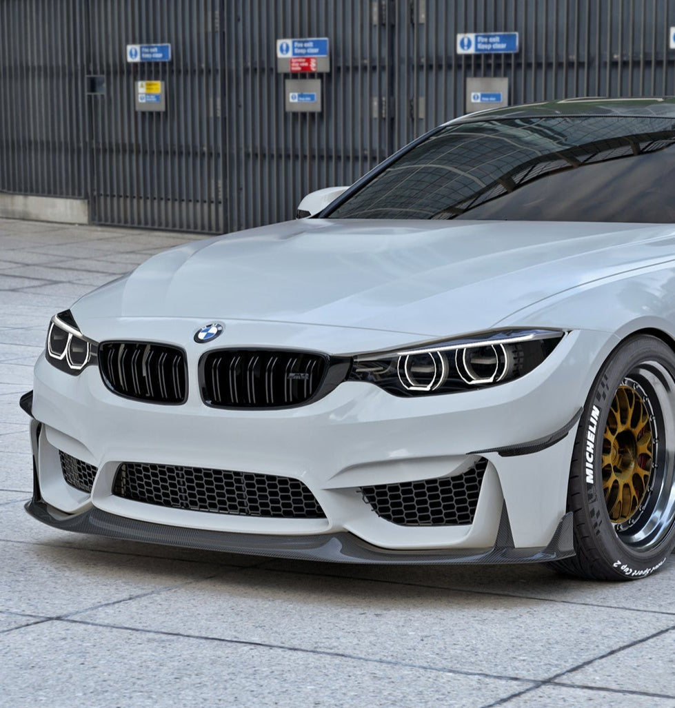 Geex Village Front Lip for BMW M3/C/CS F81 F80 2014-2018 & M4/C/CS F83 F82 2014-2020 Carbon Fiber