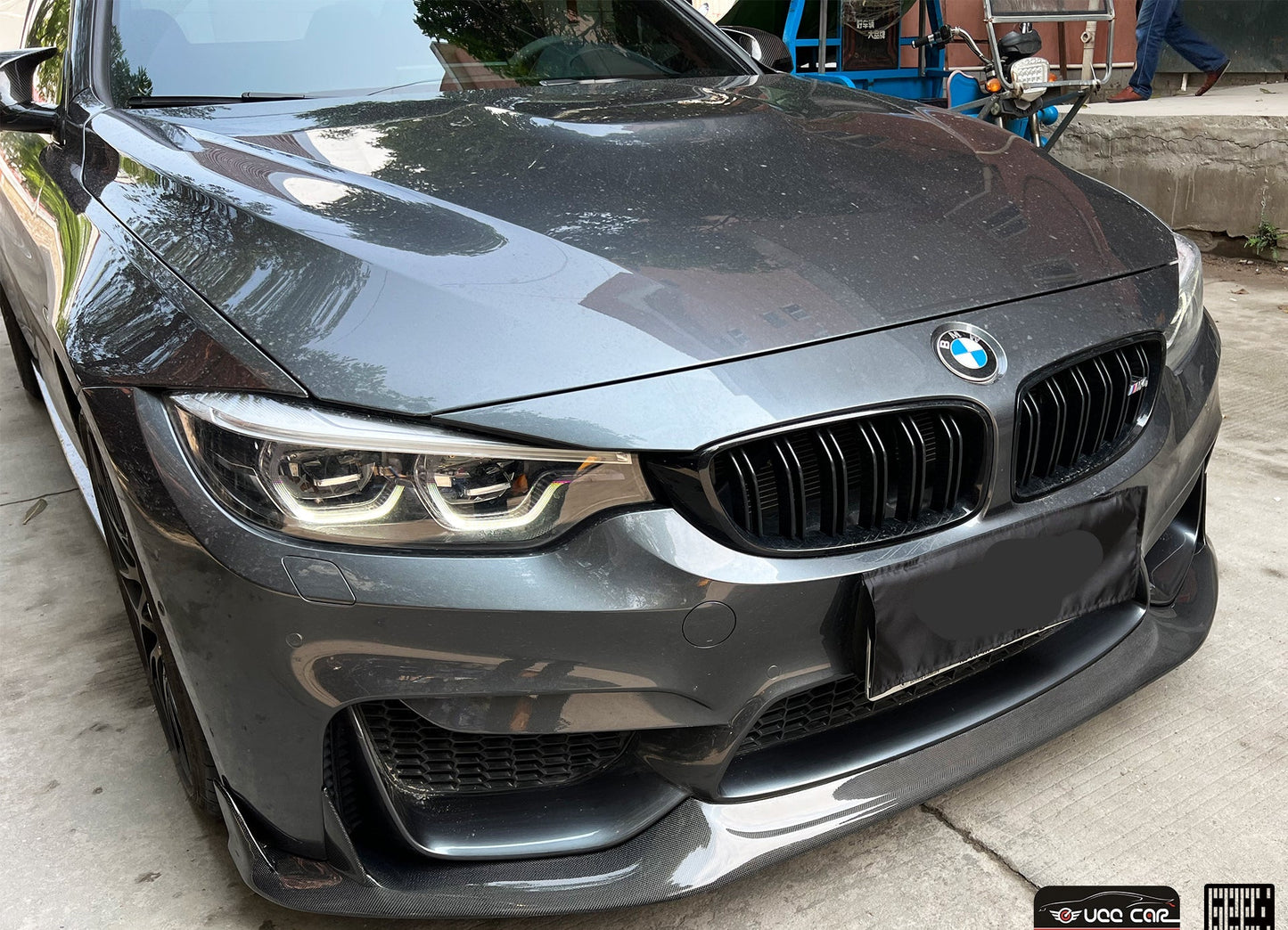 Geex Village Front Lip for BMW M3/C/CS F81 F80 2014-2018 & M4/C/CS F83 F82 2014-2020 Carbon Fiber
