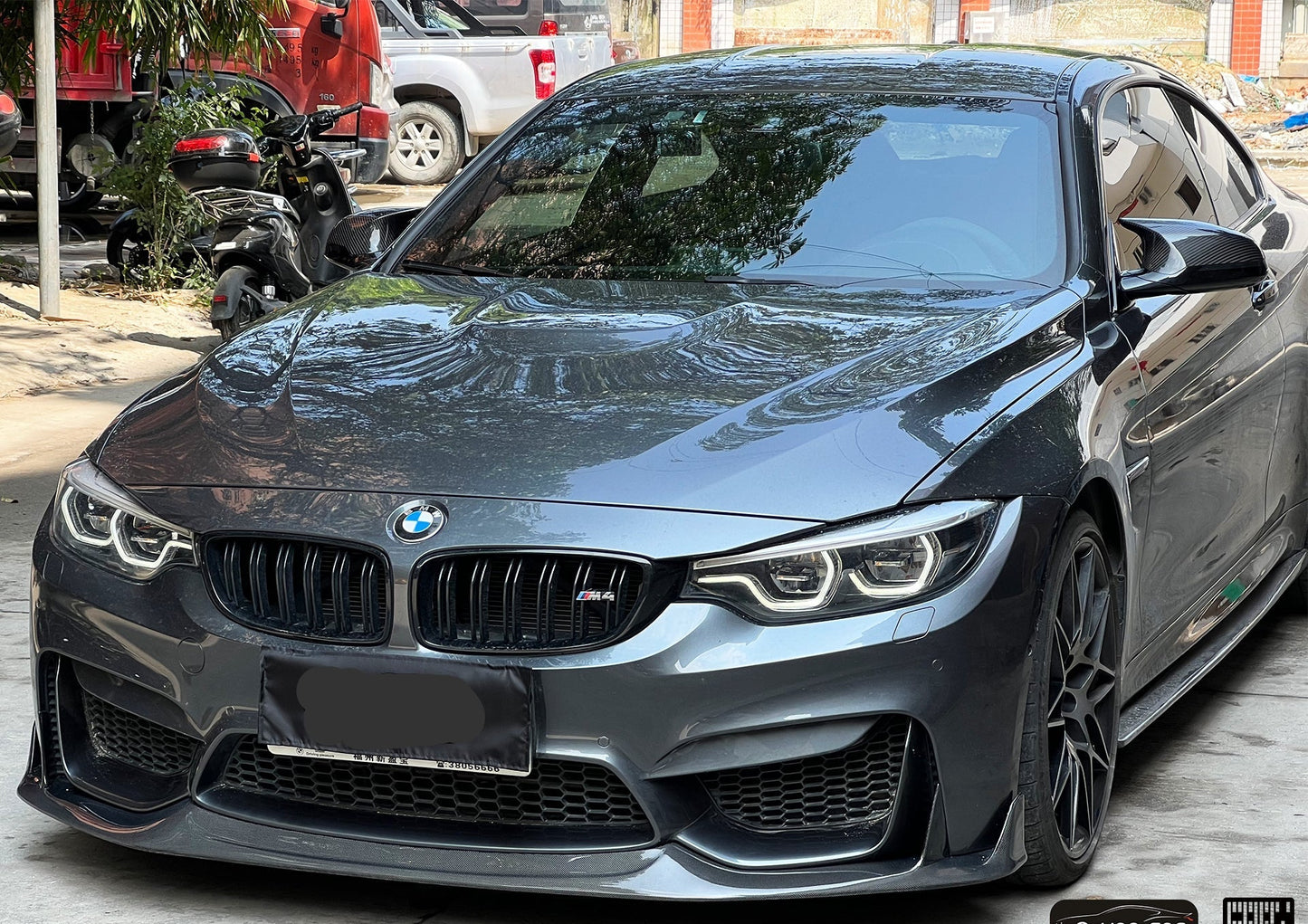 Geex Village Front Lip for BMW M3/C/CS F81 F80 2014-2018 & M4/C/CS F83 F82 2014-2020 Carbon Fiber