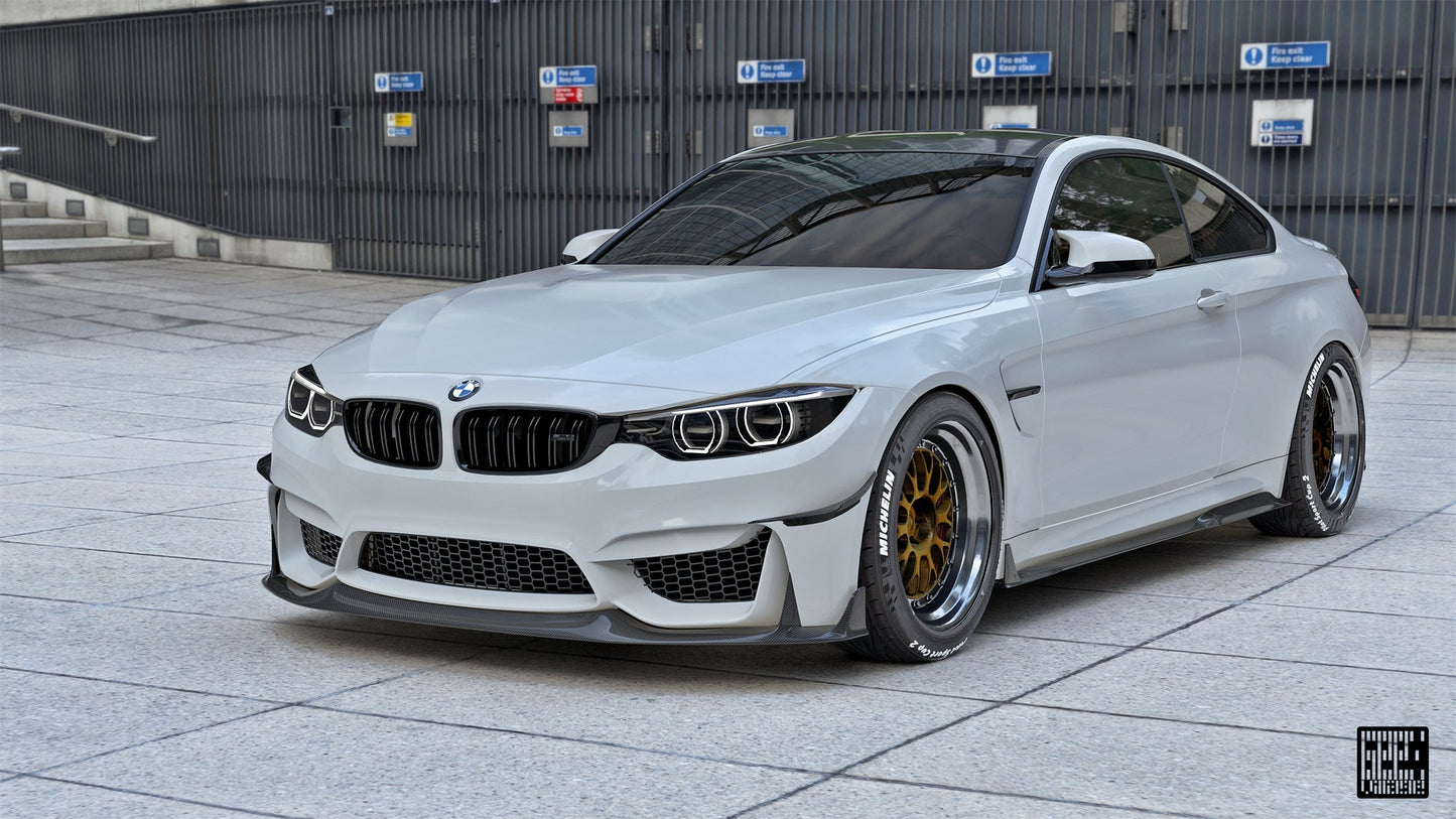 Geex Village Side Skirts for BMW M3/C/CS F81 F80 2014-2018 & M4/C/CS F83 F82 2014-2020 Carbon Fiber