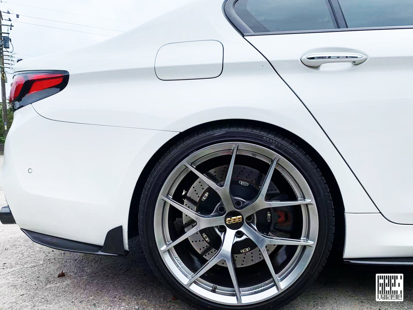 Geex Village Rear Canards for BMW M5C M5 F90 2018-2024 & 5 Series M550 540 G30 2017-2023 Carbon Fiber