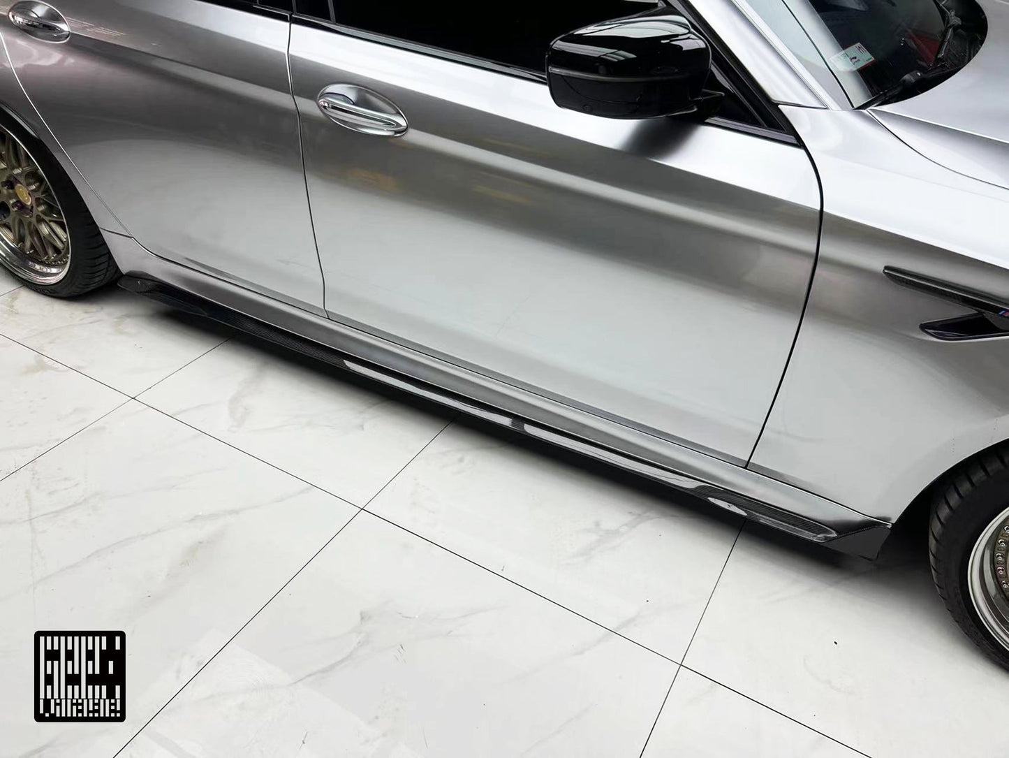 Geex Village Side Skirts for BMW M5C M5 F90 2018-2024 & 5 Series M550 540 G30 2017-2023 Carbon Fiber