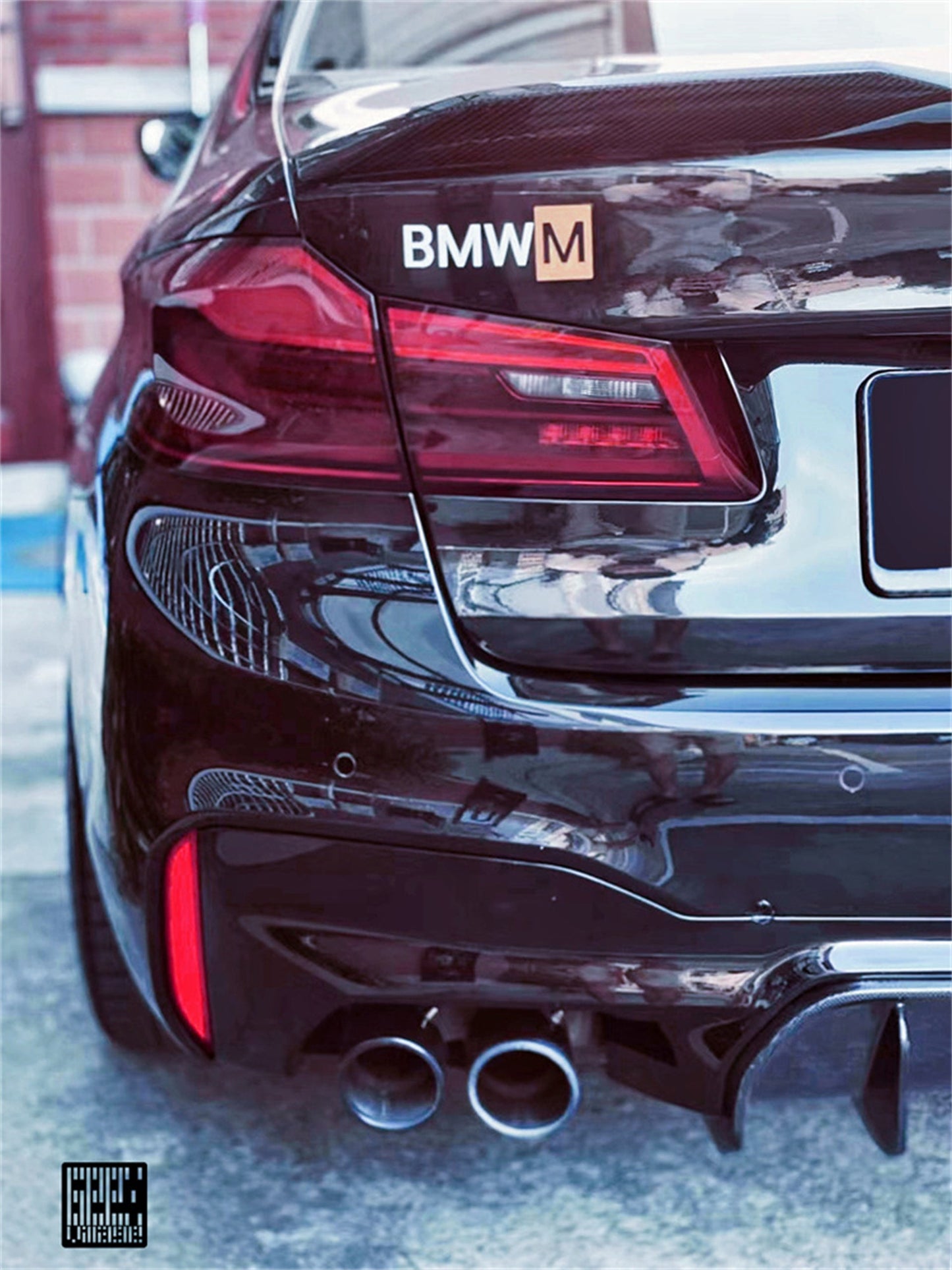 Geex Village Center Rear Diffuser Replacement for BMW M5C M5 F90 2018-2024 Carbon Fiber