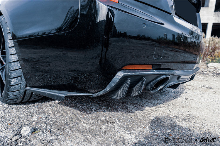 Geex Village Rear Diffuser for Cadillac ATS Turbo Luxury Performance Premium 2013-2019 Carbon Fiber