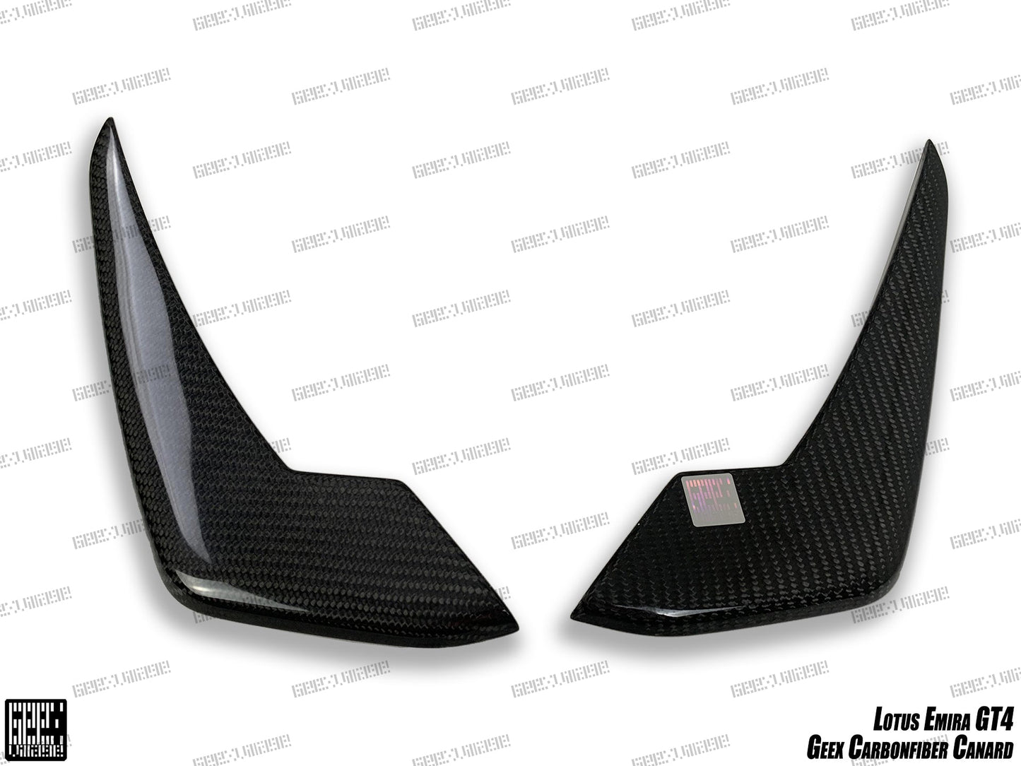 Geex Village GEEX Front Canards for Lotus Emira 3.6 V6 2.0 Four-cylinder 2022-ON Dry Pre-preg Carbon Fiber