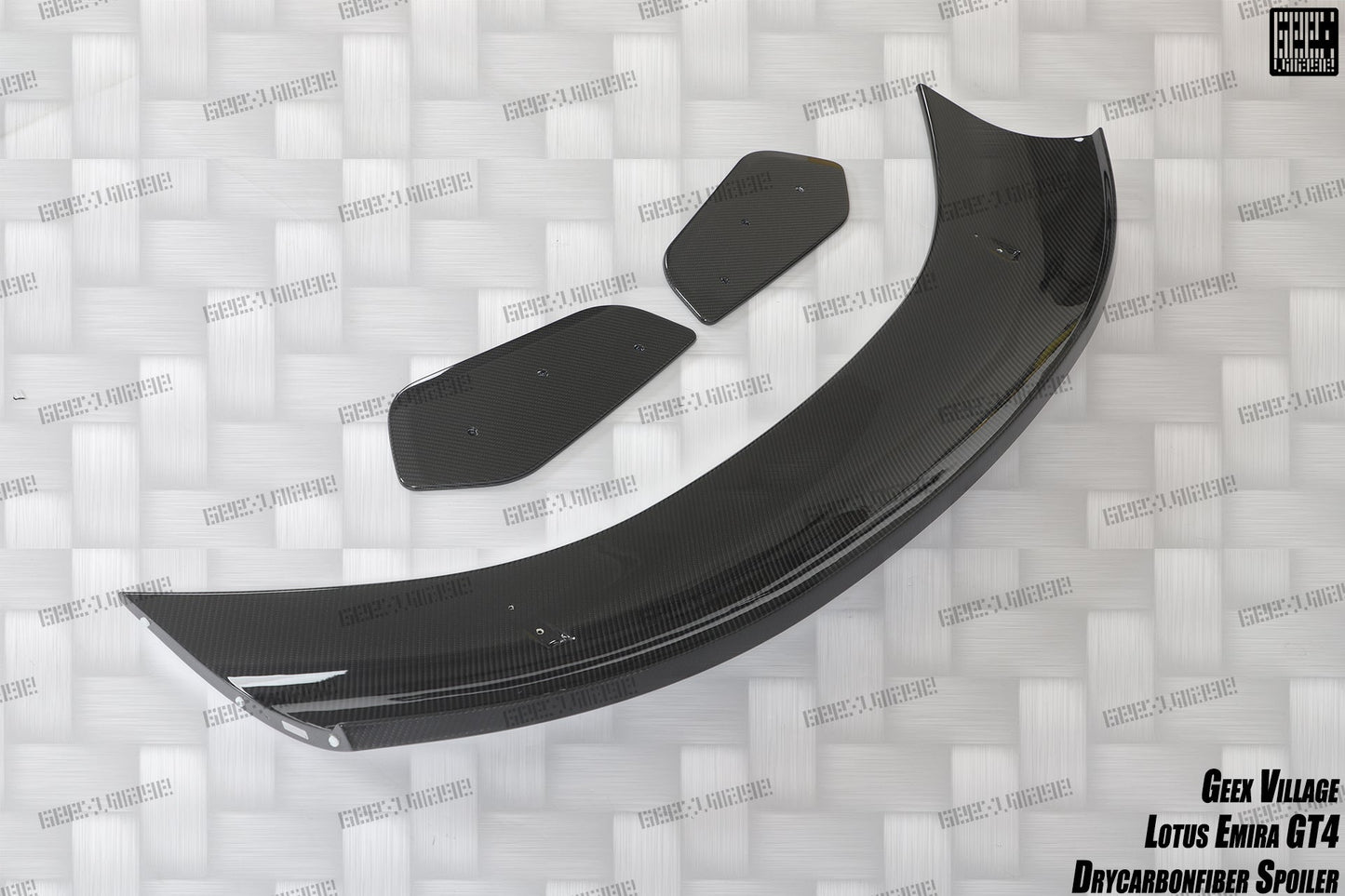 Geex Village GT4 Style Rear Wing for Lotus Emira 3.6 V6 2.0 Four-cylinder 2022-ON Coupe Dry Pre-preg Carbon Fiber