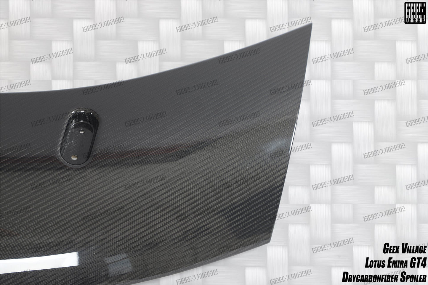 Geex Village GT4 Style Rear Wing for Lotus Emira 3.6 V6 2.0 Four-cylinder 2022-ON Coupe Dry Pre-preg Carbon Fiber