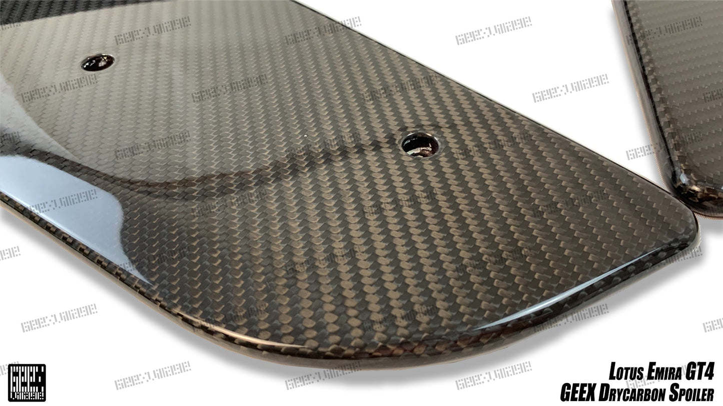 Geex Village GT4 Style Rear Wing for Lotus Emira 3.6 V6 2.0 Four-cylinder 2022-ON Coupe Dry Pre-preg Carbon Fiber