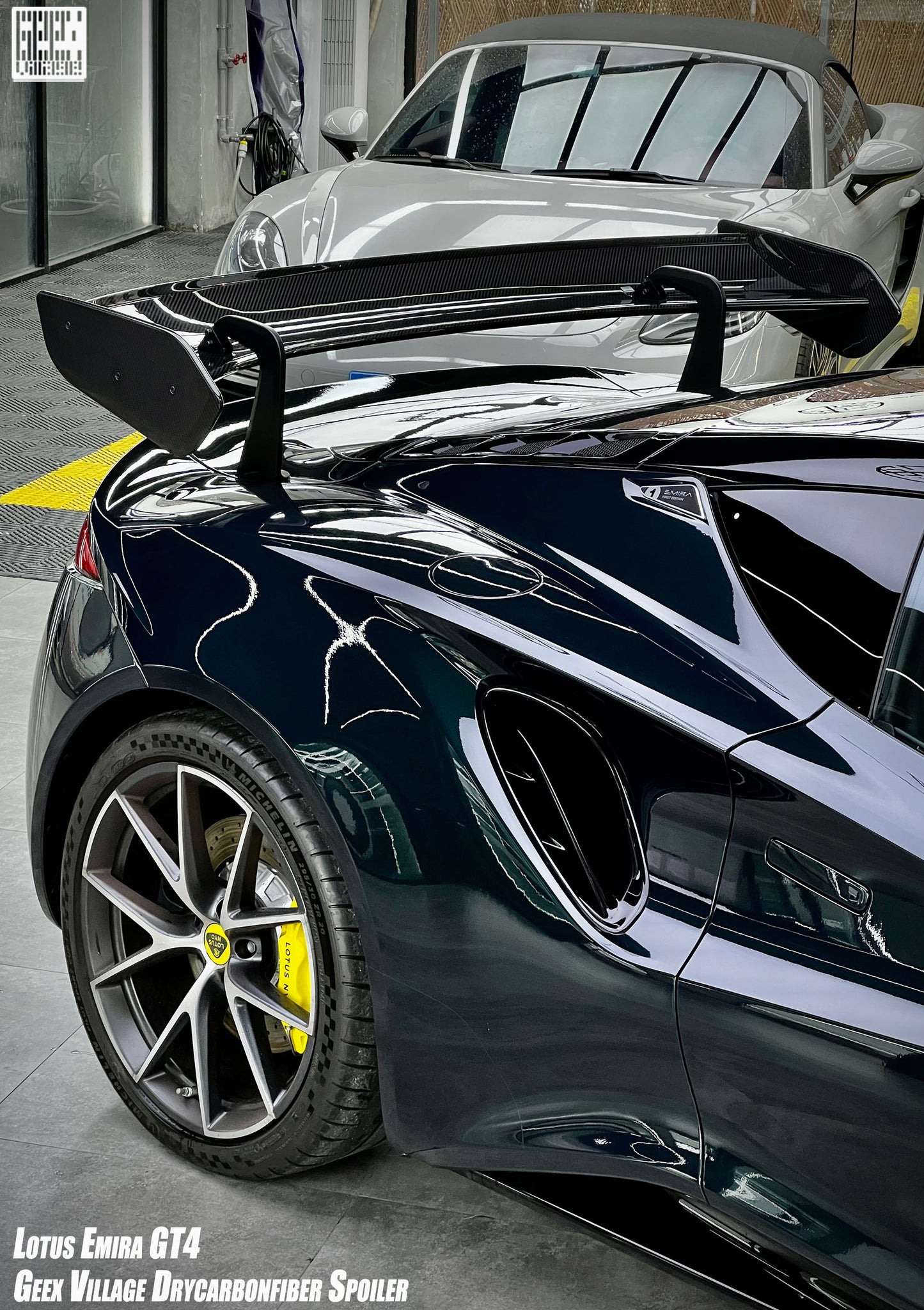 Geex Village GT4 Style Side Skirts for Lotus Emira 3.6 V6 2.0 Four-cylinder 2022-ON Dry Pre-preg Carbon Fiber