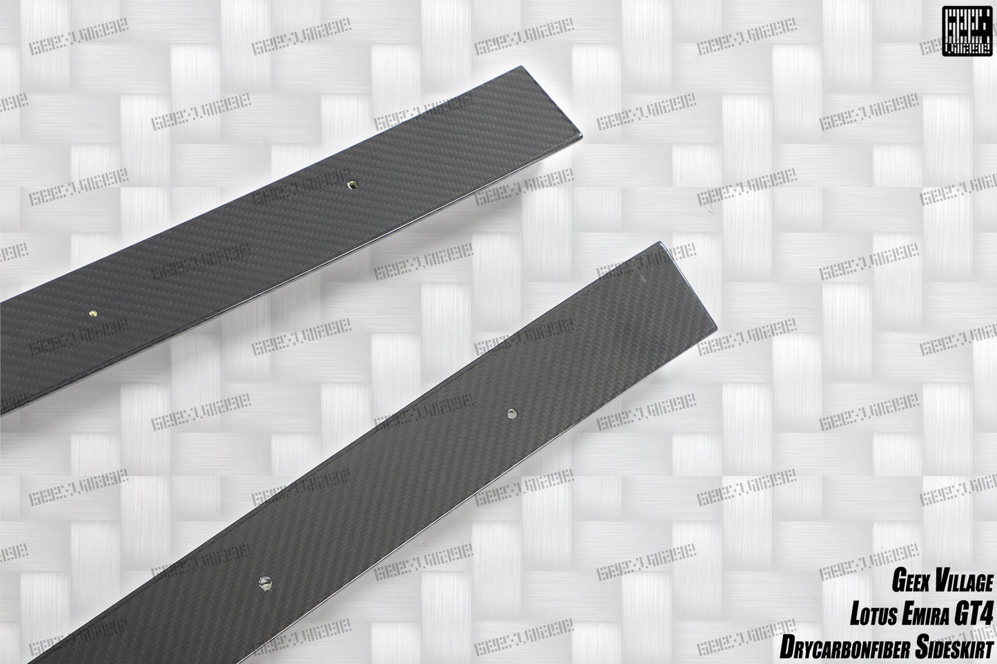 Geex Village GT4 Style Side Skirts for Lotus Emira 3.6 V6 2.0 Four-cylinder 2022-ON Dry Pre-preg Carbon Fiber