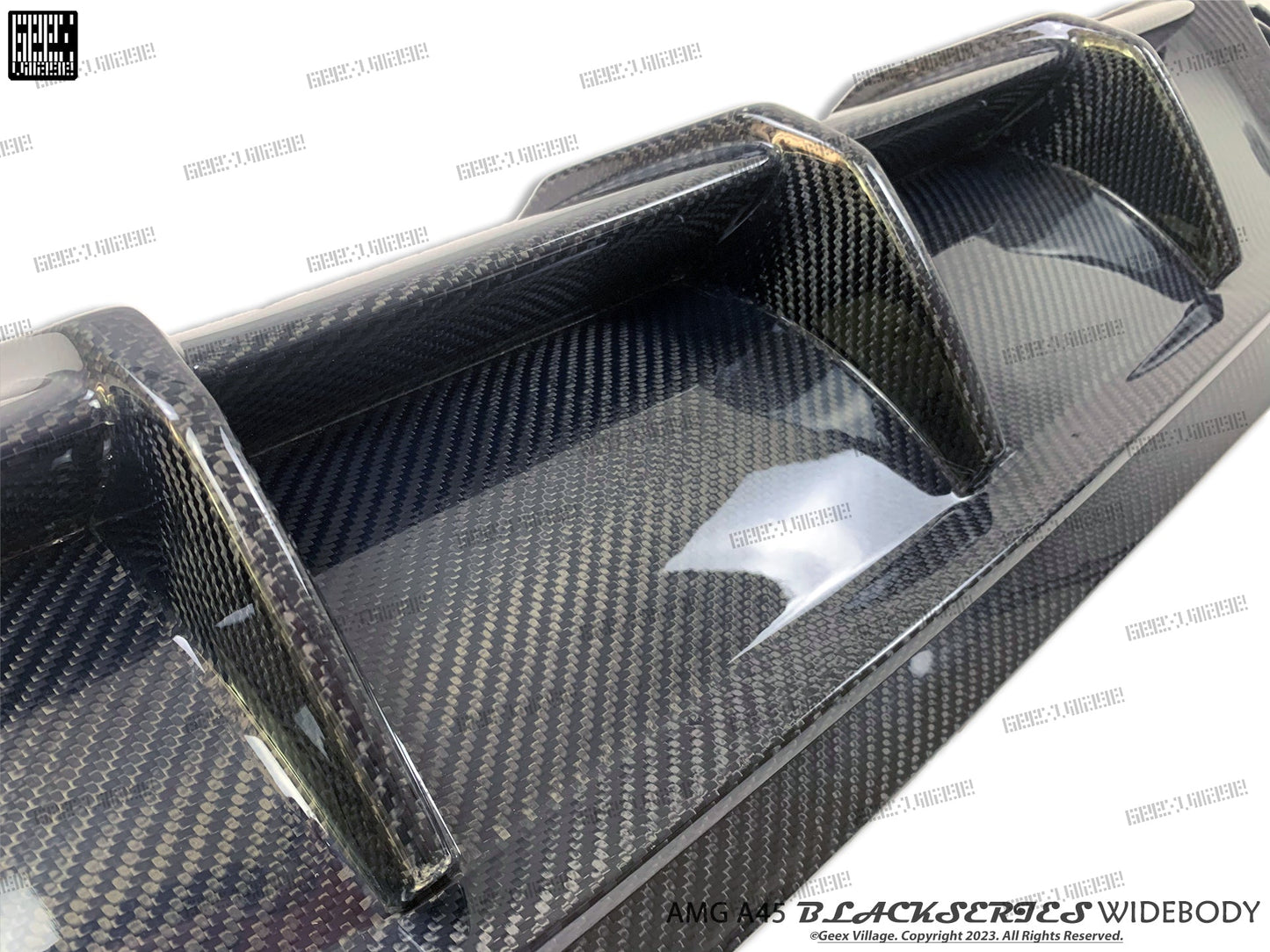 Geex Village Blackseries Style Rear Diffuser for Mercedes Benz A-Class AMG A45 A35 A220 W177 V177 2019-ON Carbon Fiber