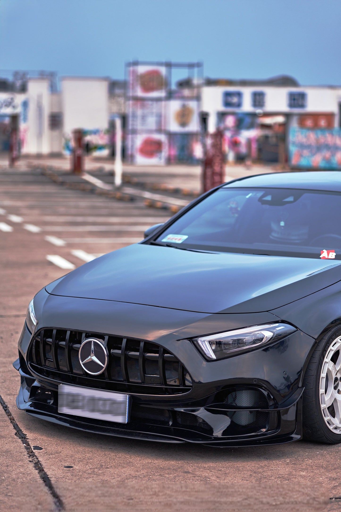 Geex Village Blackseries Style Front Bumper Kit for Mercedes Benz A-Class AMG A45 W177 V177 2019-ON Carbon Fiber/FRP