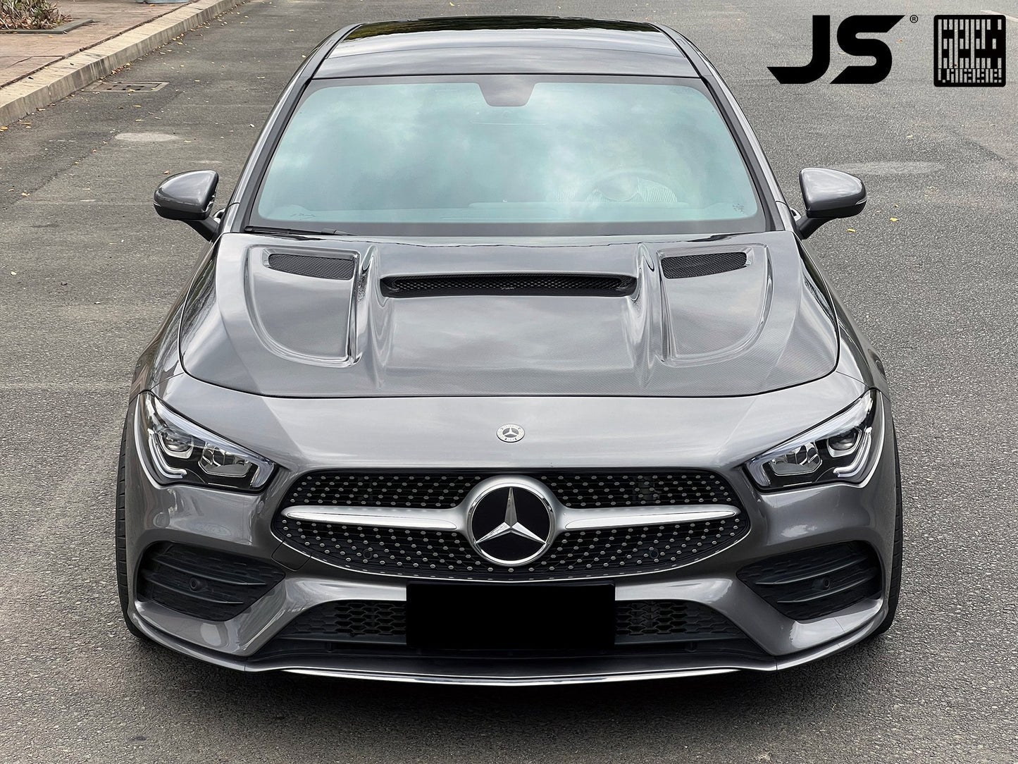 Geex Village Blackseries Style Hood for Mercedes Benz AMG CLA45 CLA35 CLA250 C118 A45 A35 A250 A220 W177 V177 2019-ON Carbon Fiber/FRP