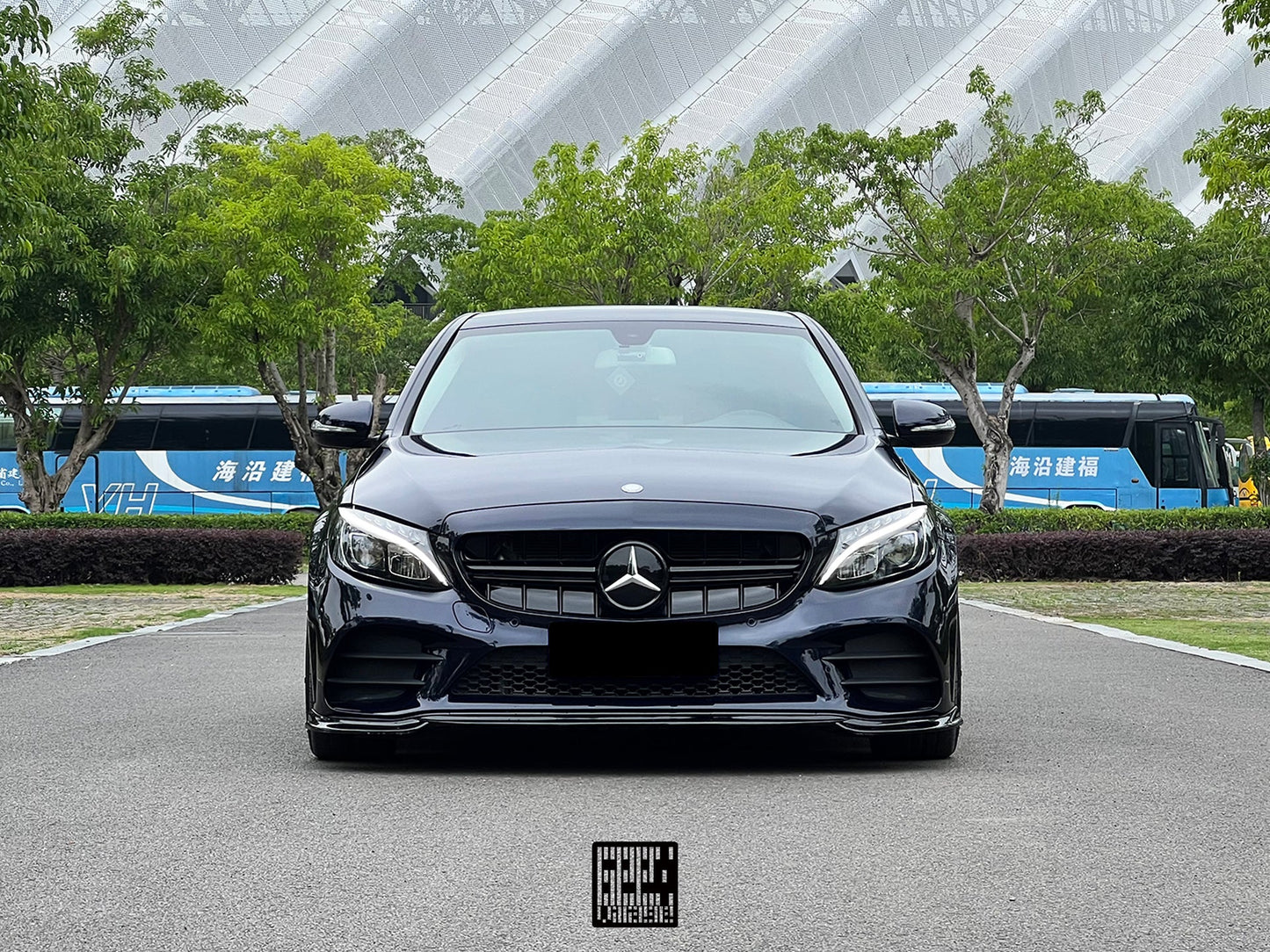Geex Village Front Lip for Mercedes Benz C-Class C63S C63 AMG W205 Coupe Convertible 2015-2023 Carbon Fiber