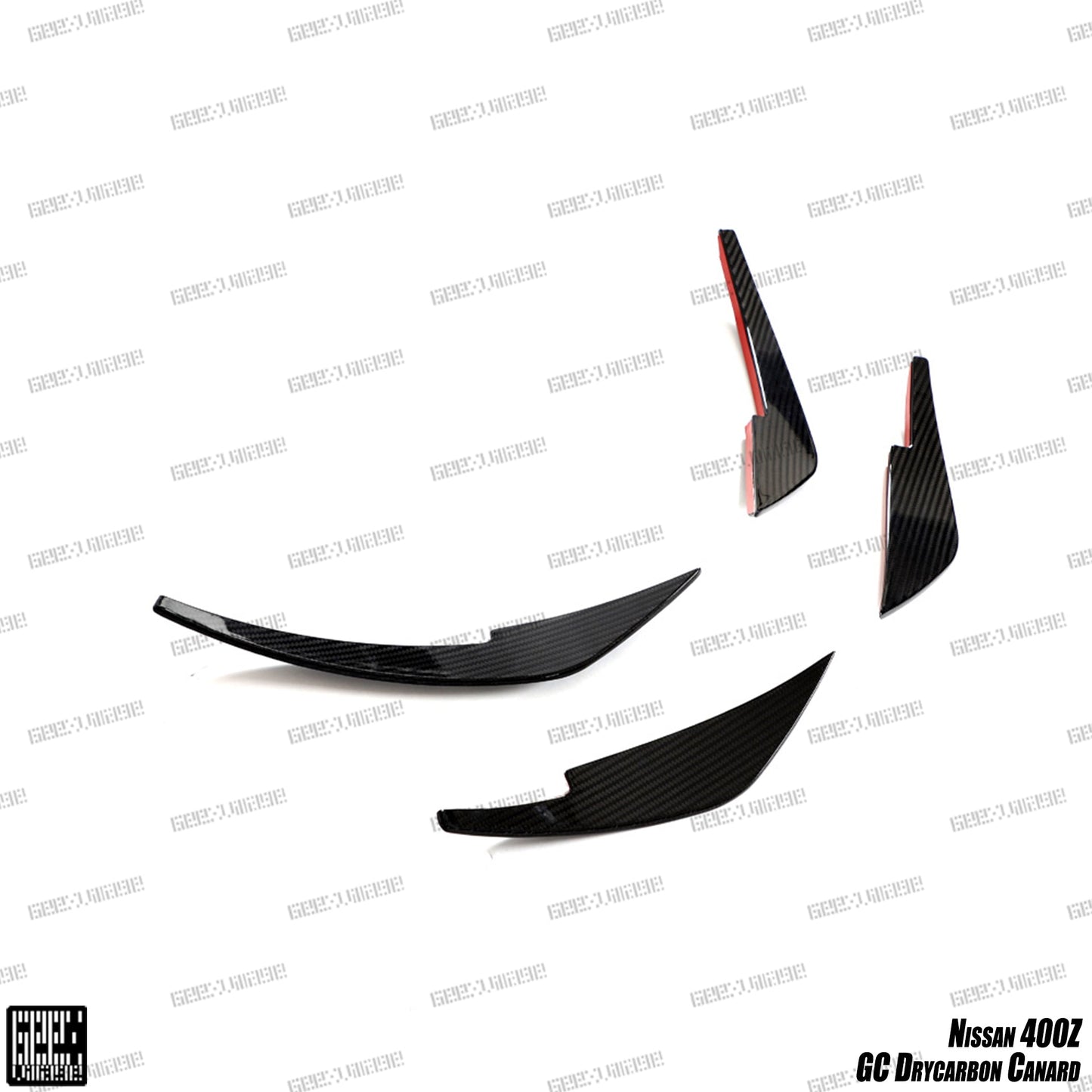 Geex Village GC Style Front Canards for Nissan Z 400Z RZ34 2023-ON Dry Pre-preg Carbon Fiber