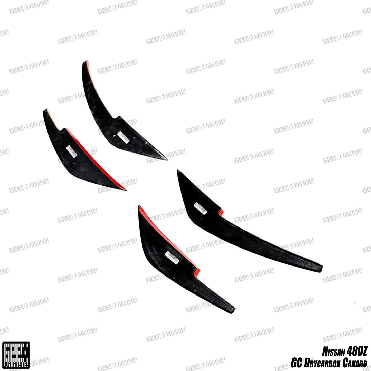 Geex Village GC Style Front Canards for Nissan Z 400Z RZ34 2023-ON Dry Pre-preg Carbon Fiber