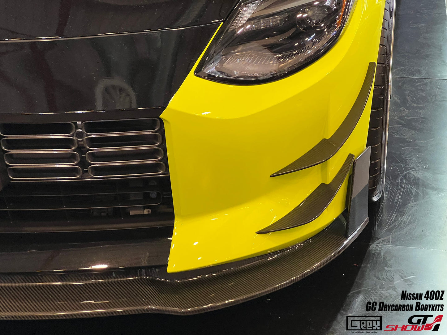 Geex Village GC Style Front Canards for Nissan Z 400Z RZ34 2023-ON Dry Pre-preg Carbon Fiber