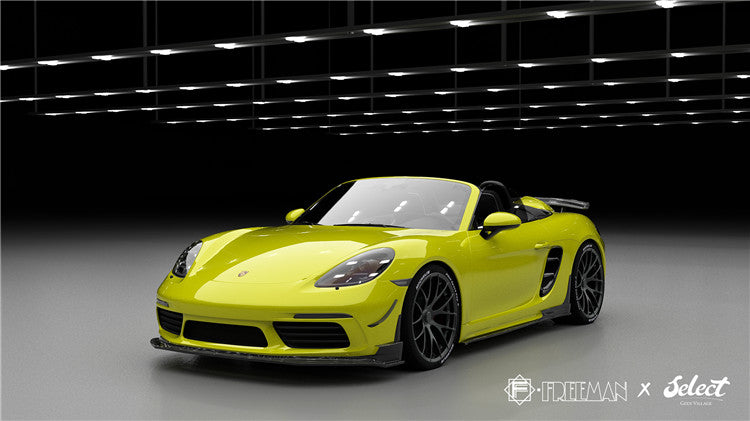 Geex Village Front Lip for Porsche 718 Cayman Boxster Base S T 2017-ON Carbon Fiber