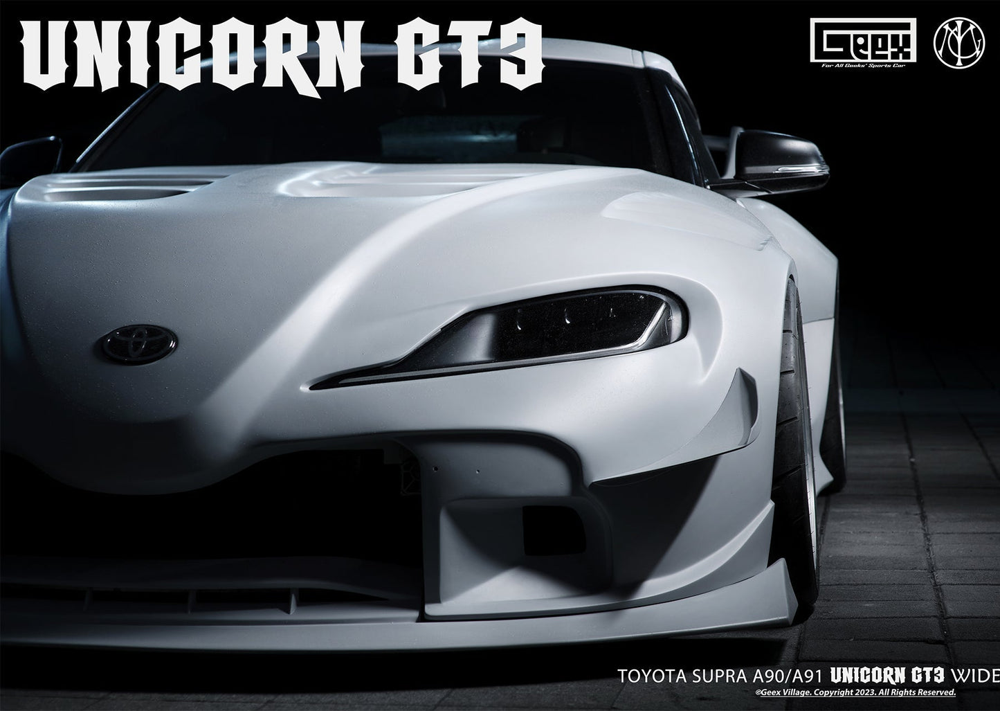 Geex Village Unicorn GT3 Widebody Canards for Toyota Supra MK5 A90 A91 3.0 2020-ON Carbon Fiber/FRP
