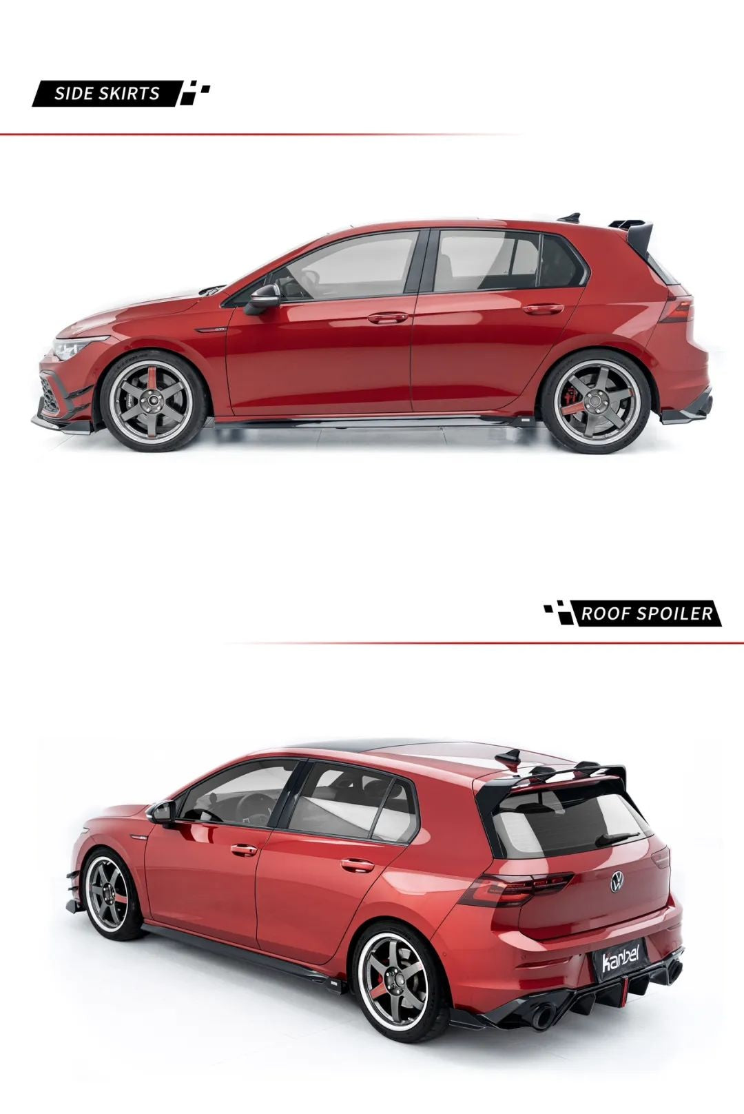 Karbel Carbon V2 Rear Diffuser for Volkswagen GTI MK8 MK8.5 2022-ON Dry Carbon Fiber/FRP