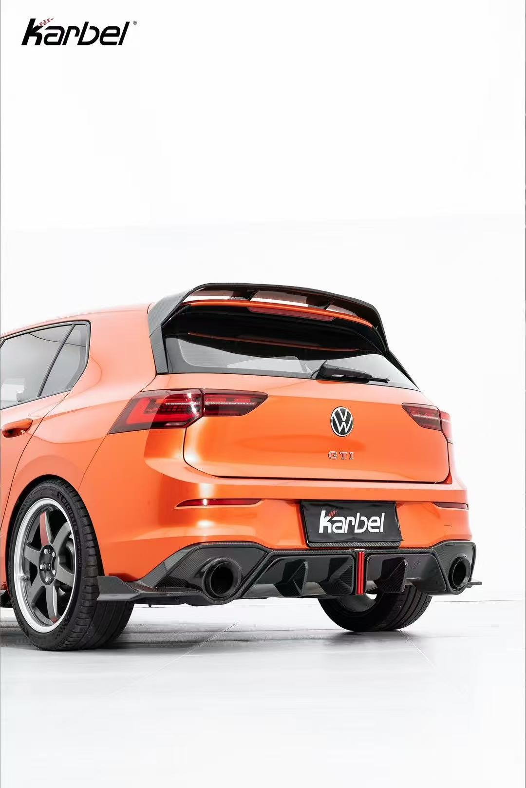Karbel Carbon V2 Rear Diffuser for Volkswagen GTI MK8 MK8.5 2022-ON Dry Carbon Fiber/FRP