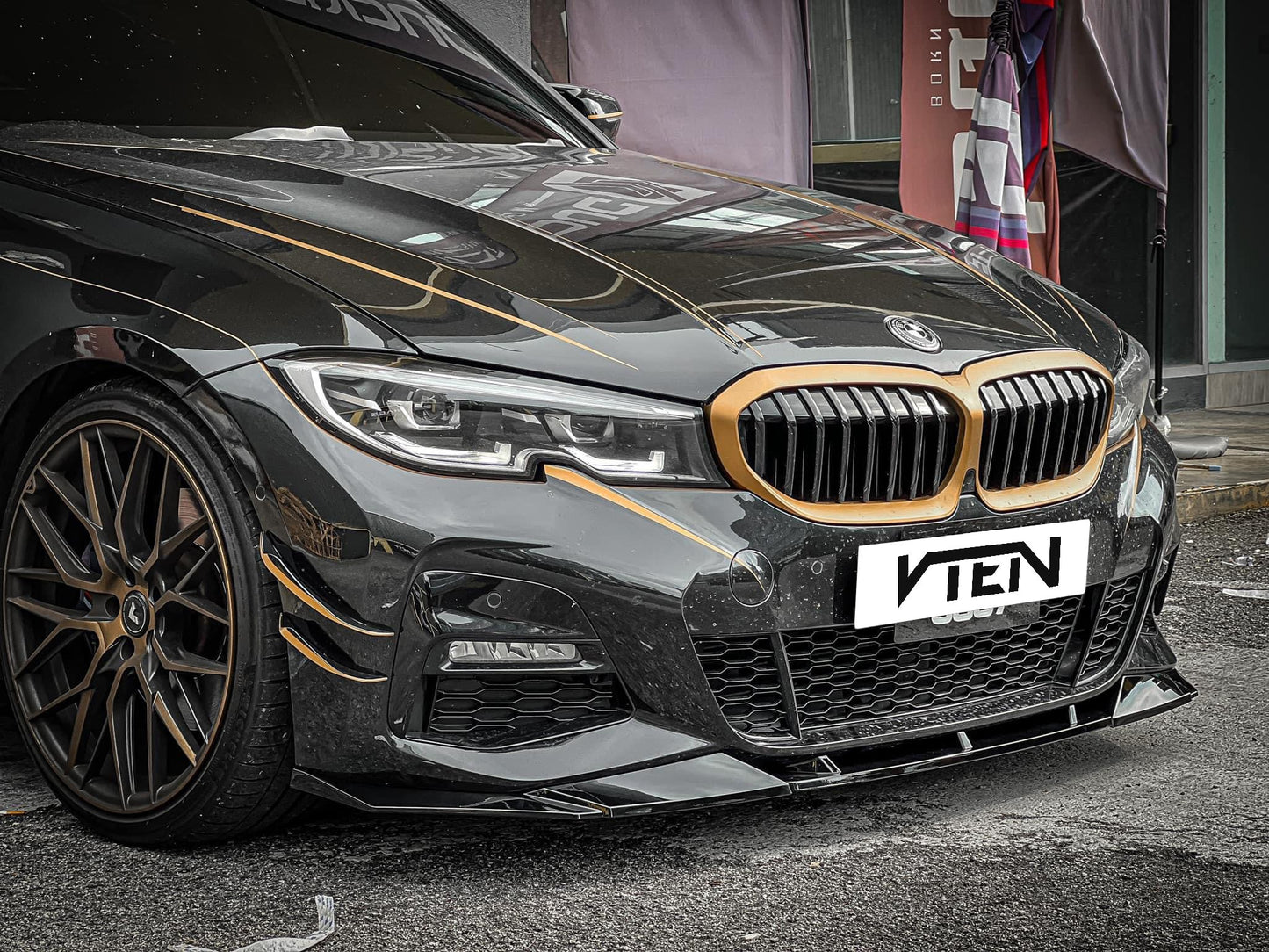 VTEN Front Canards for BMW 3 Series 330i M340i G20 G21 Pre-LCI 2019-2022 ABS