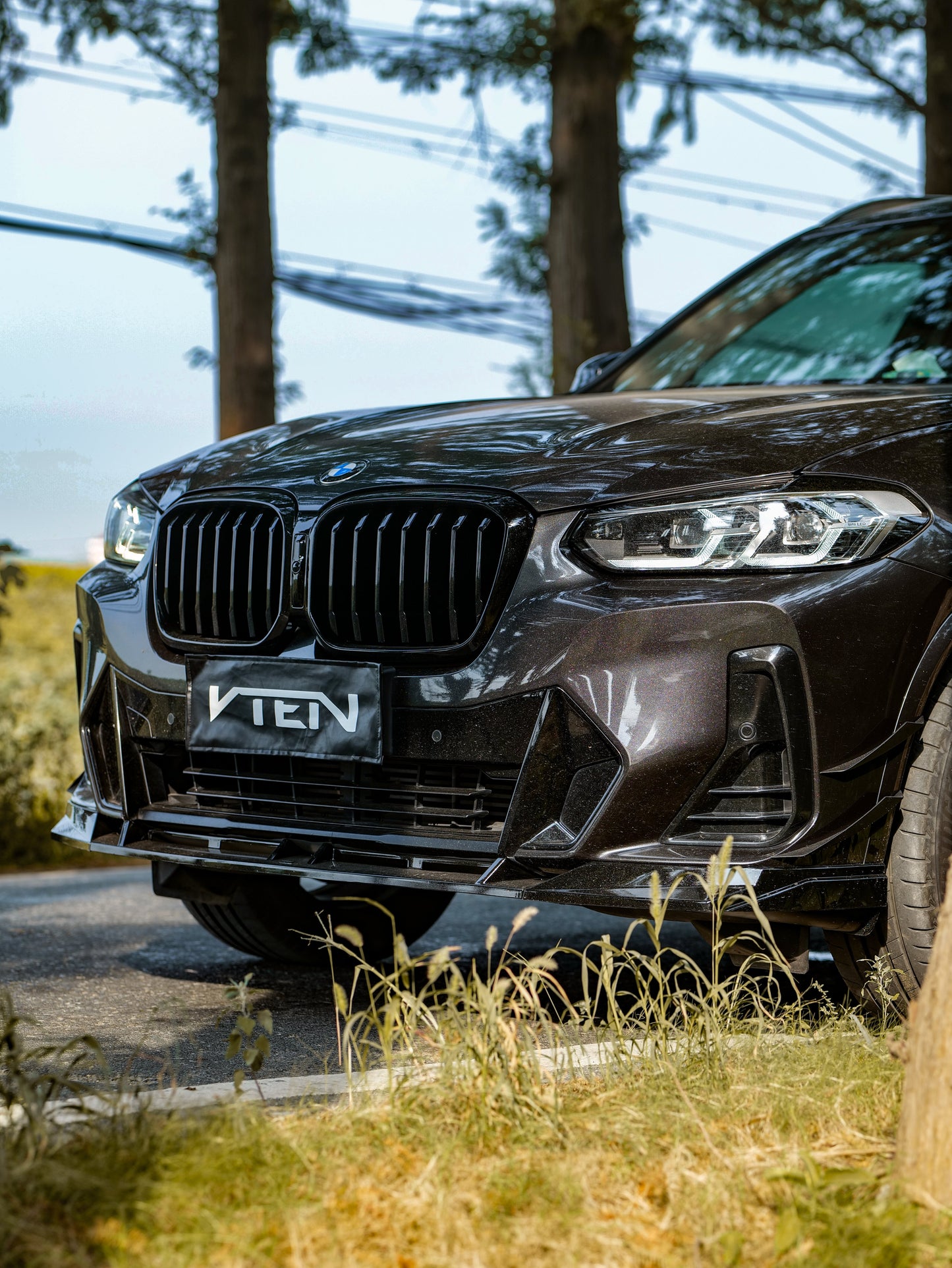 VTEN Front Canards for BMW X3 G01 & X4 M40 G02 & IX3 BEV G08 LCI 2022-ON ABS