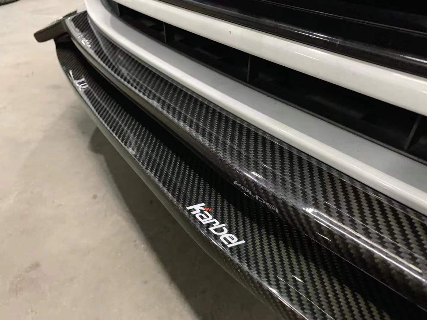 Karbel Carbon Front Lip for Audi S3 A3 S-bumper Hatchback 2017-2020 Carbon Fiber