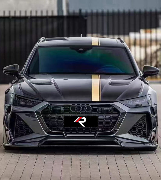 Aero Republic M Style Front Bumper for Audi RS6 C8 & RS7 C8 2020-ON Dry Pre-preg Carbon Fiber/FRP