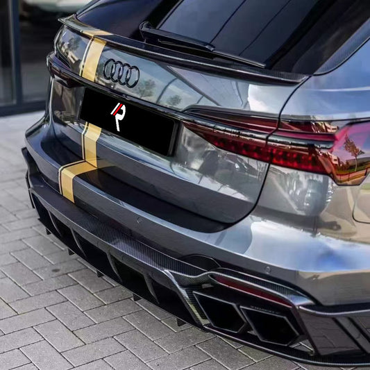 Aero Republic M Style Rear Lip Spoiler for Audi RS6 C8 2020-ON Dry Pre-preg Carbon Fiber/FRP