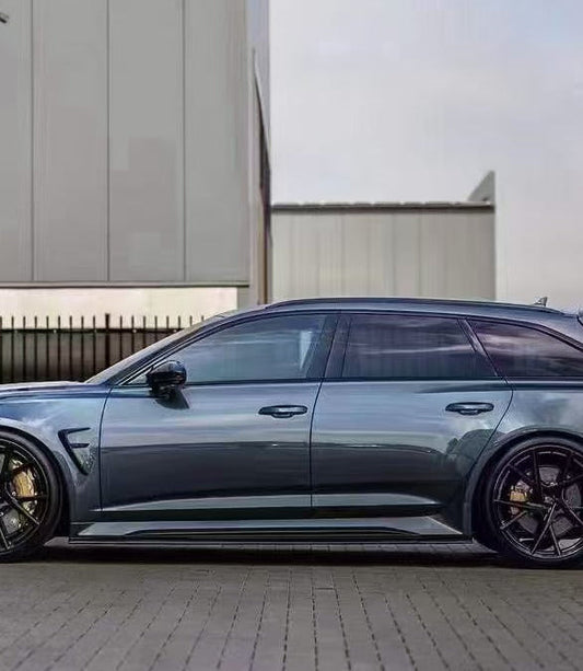 Aero Republic M Style Side Skirts for Audi RS6 C8 2020-ON Dry Pre-preg Carbon Fiber/FRP
