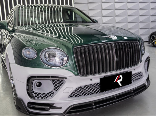 Aero Republic M Style Front Bumper for Bentley Bentayga V8 W12 2021-ON Dry Pre-preg Carbon Fiber/FRP