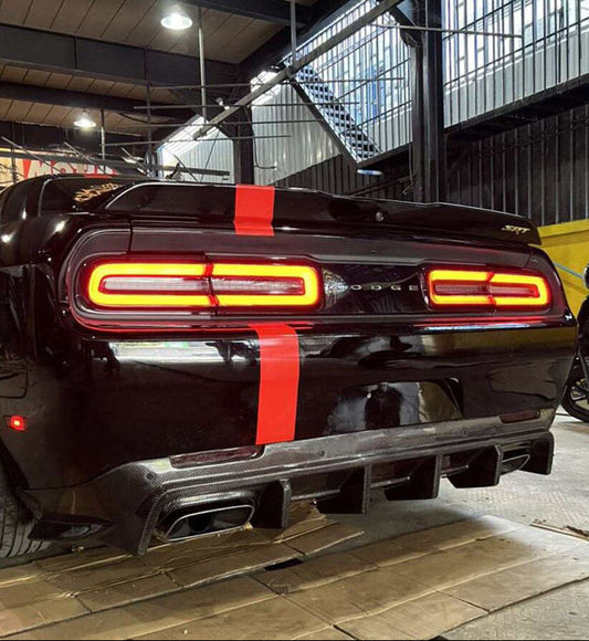 Aero Republic Big Fin Rear Diffuser for Dodge Challenger Hellcat Redeye T/A Scat Pack 392 SRT R/T 2008-2023 Carbon Fiber