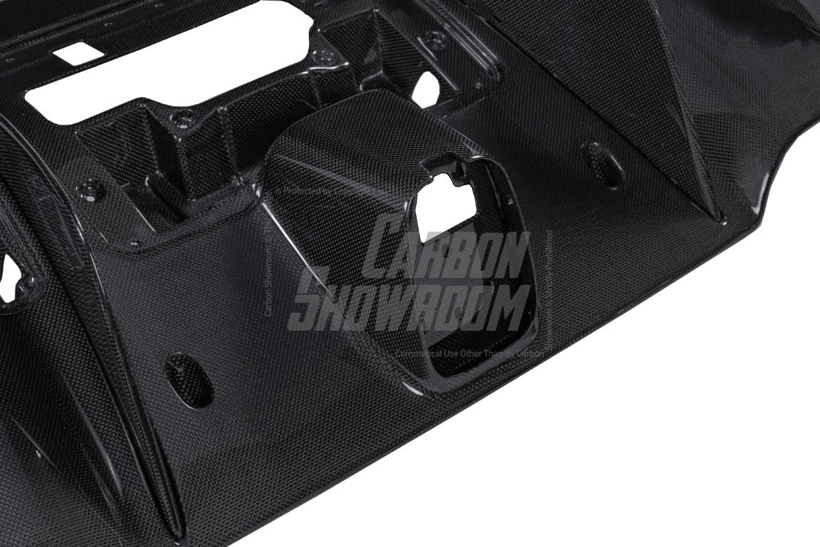 Aero Republic OEM 1:1 Style Replacement Rear Diffuser for Ferrari 488 GTB & Spider Dry Pre-preg Carbon Fiber