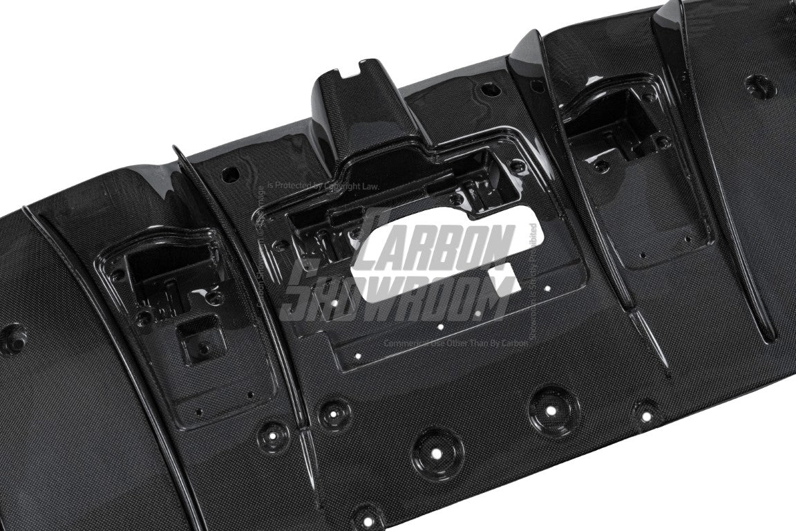 Aero Republic OEM 1:1 Style Replacement Rear Diffuser for Ferrari 488 GTB & Spider Dry Pre-preg Carbon Fiber