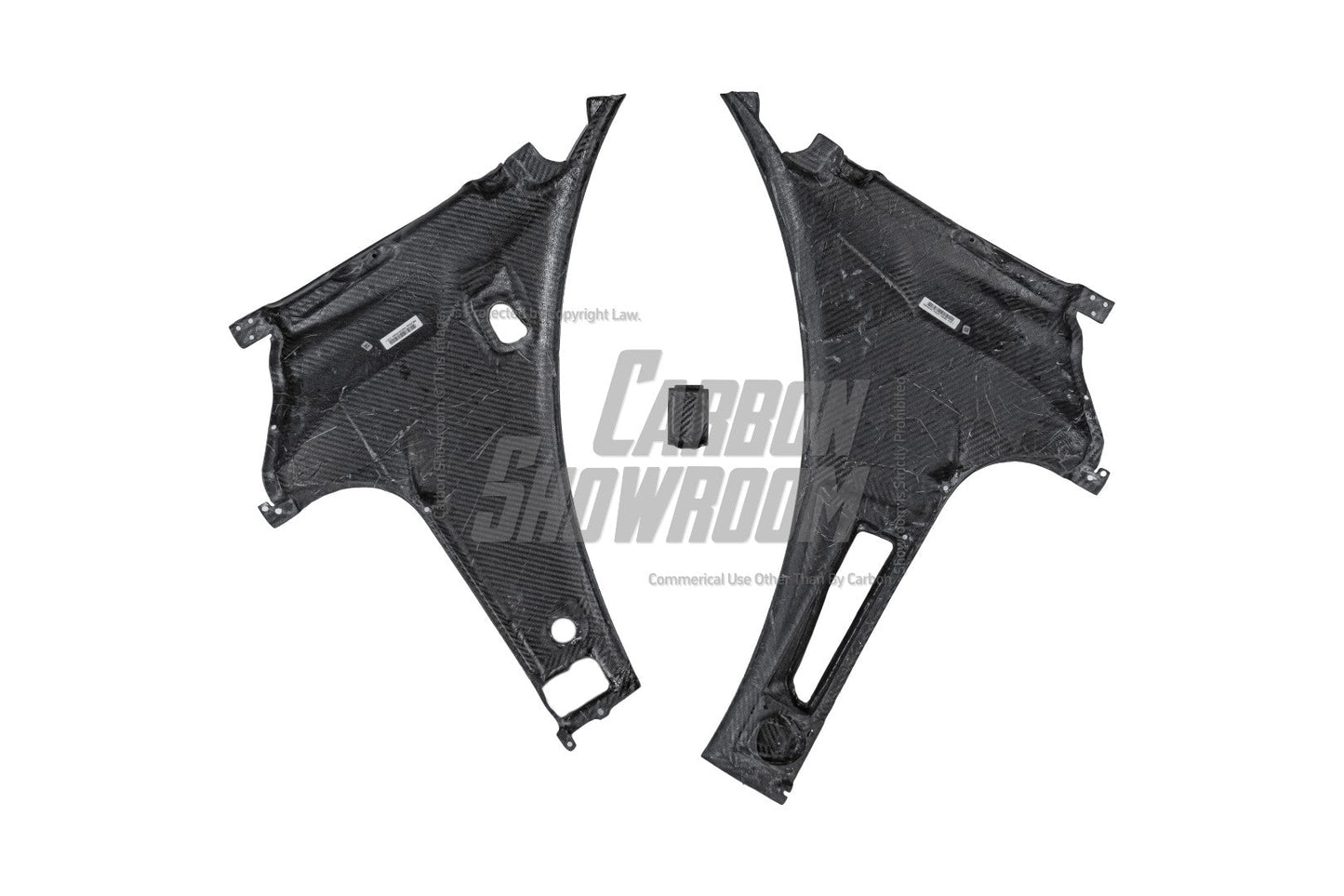 Aero Republic OEM 1:1 Style Replacement Front Trunk Rear Panels for Ferrari 488 GTB & Spider Dry Pre-preg Carbon Fiber