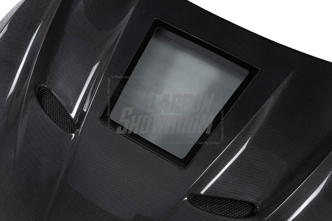 Aero Republic With Glass Window Hood for Infiniti Q50 2014 2015 2016 2017 2018 2019 2020 2021 2022 2023 2024 Carbon Fiber