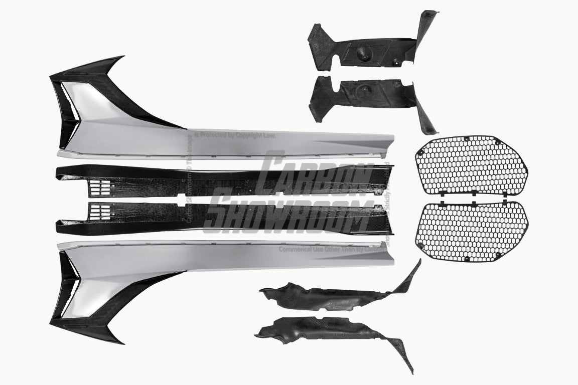 Aero Republic 1:1 OEM SVJ Style V2 Side Skirts for Lamborghini Aventador LP700 LP720 S SV Ultimate 2012-2023 Dry Pre-preg Carbon Fiber/FRP